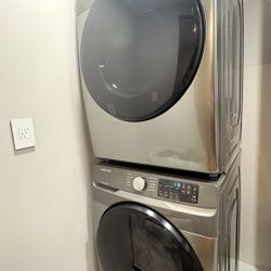 Front Loading Washer and Front Loading Electric Dryer Laundry Pair with Steam Sanitize+
