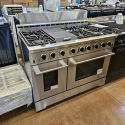 Gas stove 48 inch wide Stainless steel NXR