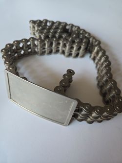 Heavy Industrial Roller Chain Belt | Motorcycle Style | Steampunk Biker Metal Belt