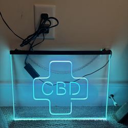 Neon CBD glowing sign