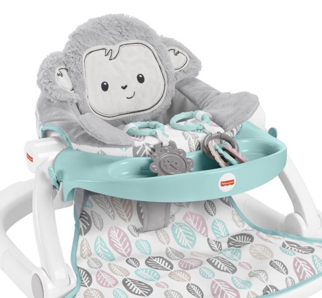 Fisher-Price Sweet Snugamonkey Sit-Me-Up Floor Seat with Tray