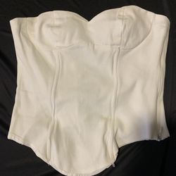 Peppermayo White Corset Top