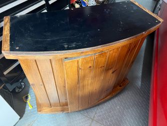 Solid wood aquarium stand