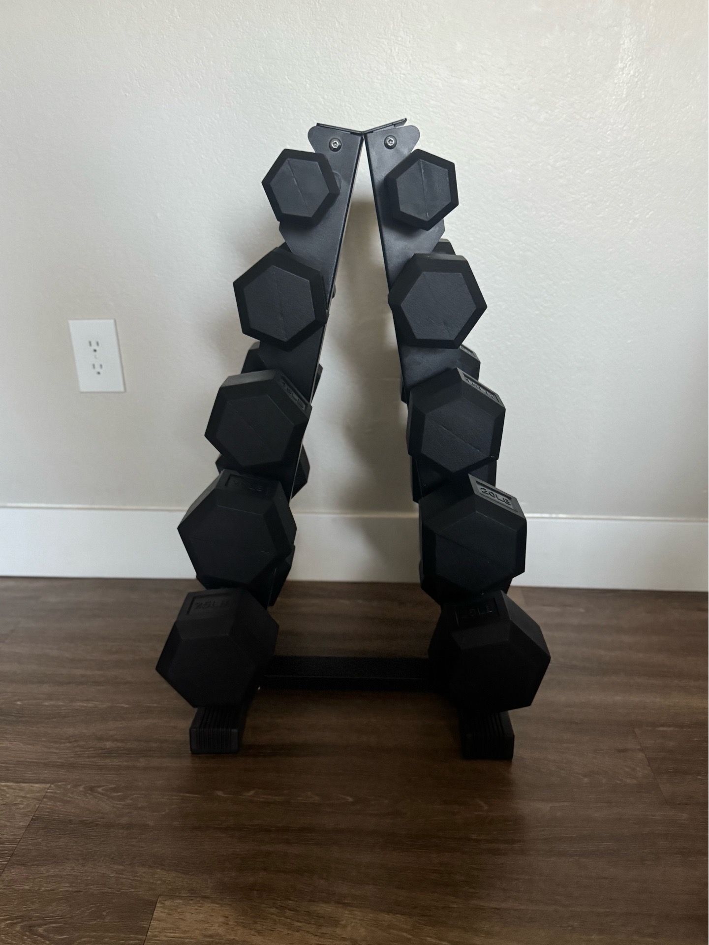 Brand new dumbbells & Rack