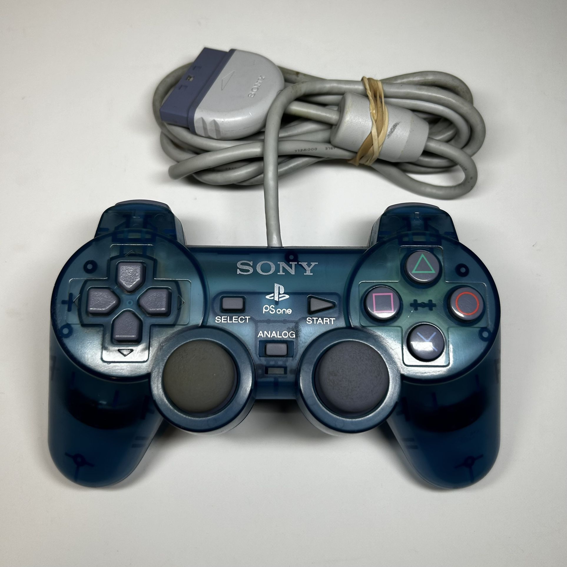Sony PlayStation 1 One PS ONE Blue Transparent Clear Console, TESTED & WORKING!