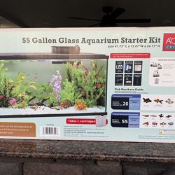 Agua Culture 55 Gallon Glass Aquarium Starter Kit New