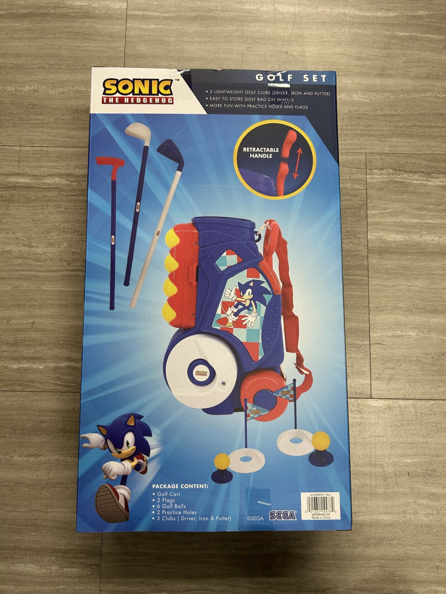 NWT Licensed Sonic the Hedgehog Kids Golf Set
