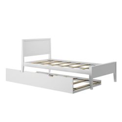 Twin Trundle Bed- White