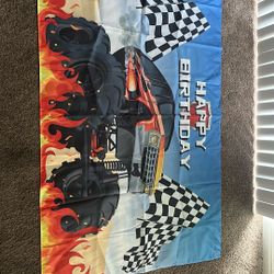 Happy Birthday Back Drop Truck Theme