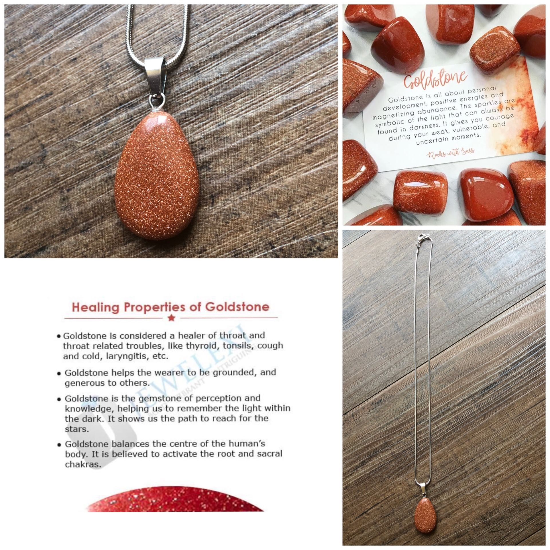 Goldstone pendant Necklace