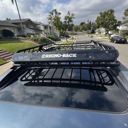 Rhino-Rack Roof Basket w/ Integrated Bike Mount – Excellent Condition