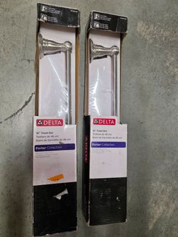 $28 for Both, Lot of (2) DELTA bathroom Towel Bar, Rack, Holders.