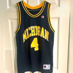Vintage Champion Michigan Webber Jersey Size 44(L)