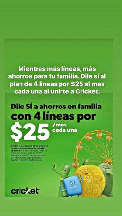 4 Lines X $100 / 4 Líneas X $100