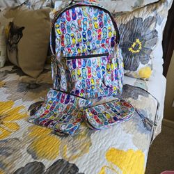 Flipflop Back Pac from Hawaii With 2 zippered Pouches.  