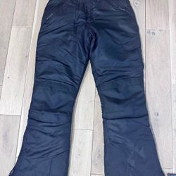 Black Snow Pants Insulated Cargo Pockets