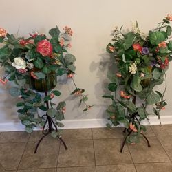 Large Floral Decor Stands 