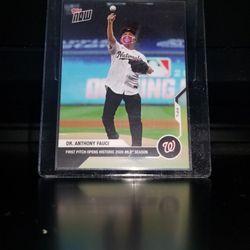 MLB Opening Day 2020 Topps Now Dr. Fauci Baseball Card First Pitch Yankees Nationals