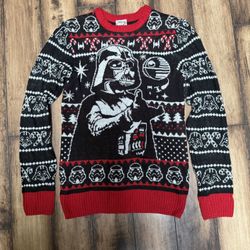 Star Wars Darth Vader Ugly Christmas Sweater Red/Black Size Small