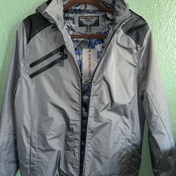 Urban Republic Men's Silver and Black Windbreaker