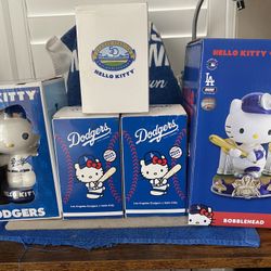 Asst Hello Kitty Bobbleheads Dodgers, Mets, Nationals And Other MLB Teams