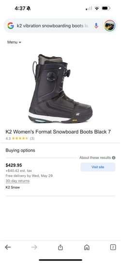 Ladies K2 Snowboarding Boots New Size 7