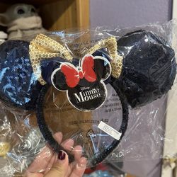 Blue And Gold Minnie Ears Disney Collectibles Brand New 