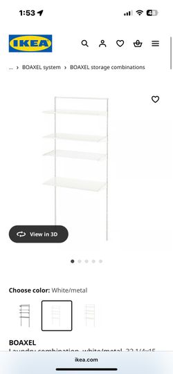 ikea boaxel laundry shelve storage system combination