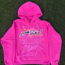 pink sp5der hoodie