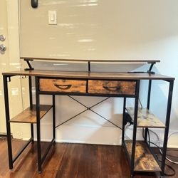 Computer Desk with Drawers, 47 inch