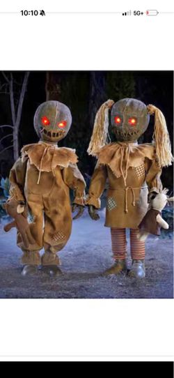 Halloween Burlap Twins