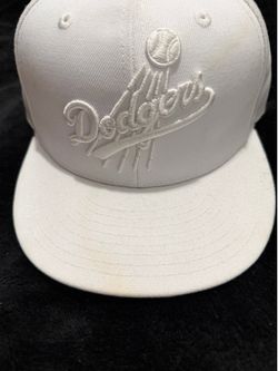 Dodgers Mitchell & Ness White Fitted Hat