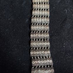 Vintage 800 Silver Filigree Bracelet