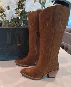 NEW Buck & Brana Samira Leather Western Boots Women’s 7.5 Brown | Retail $300 — $225