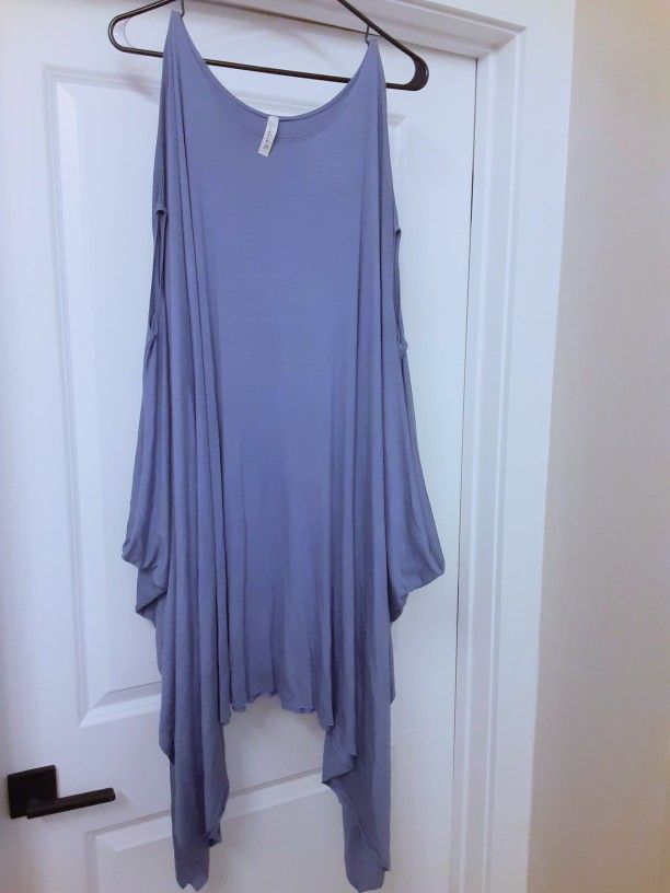 Blue Drape Dress