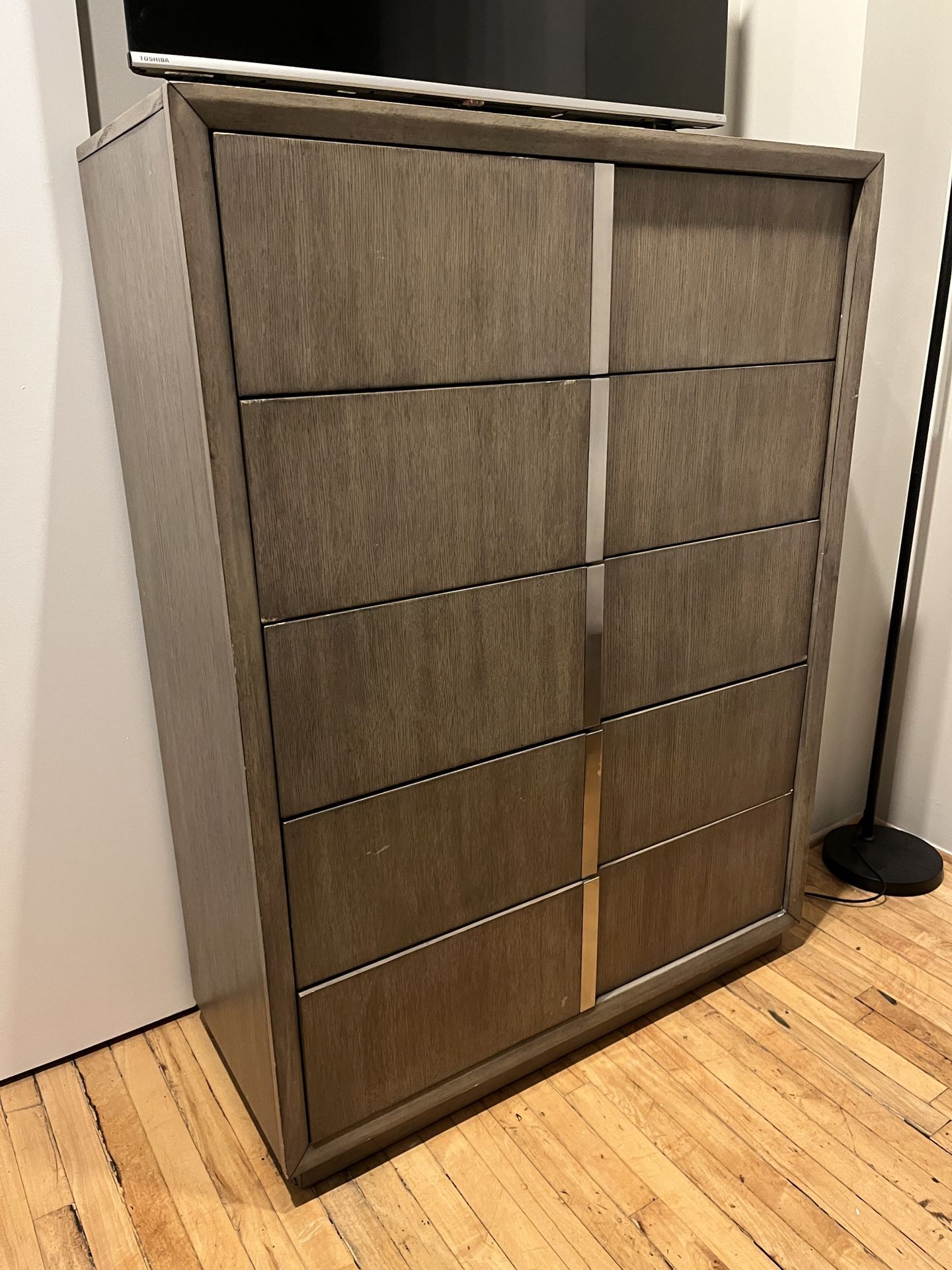 Modern Wood Grey Dresser