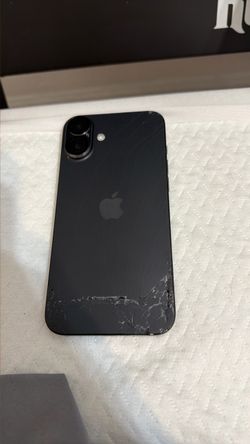 Apple iPhone 16 Plus Black Cracked Back Glass