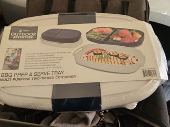 BBQ Sereve Tray TWO Tiered Container 