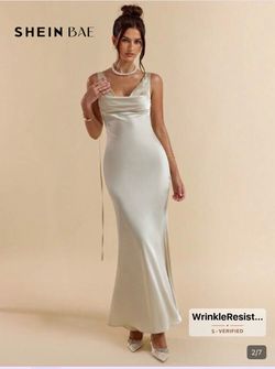 Evening silk dress