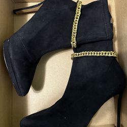 Jessica Simpson Valyn4 Chained Stiletto Sock Booties