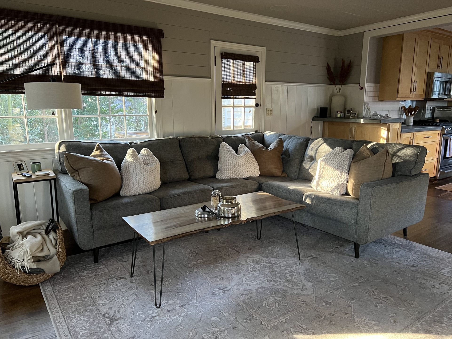 Ashley HomeStore Grey sectional 