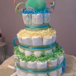 Frog Diaper Cake