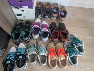 Worn SB dunks, all size 11