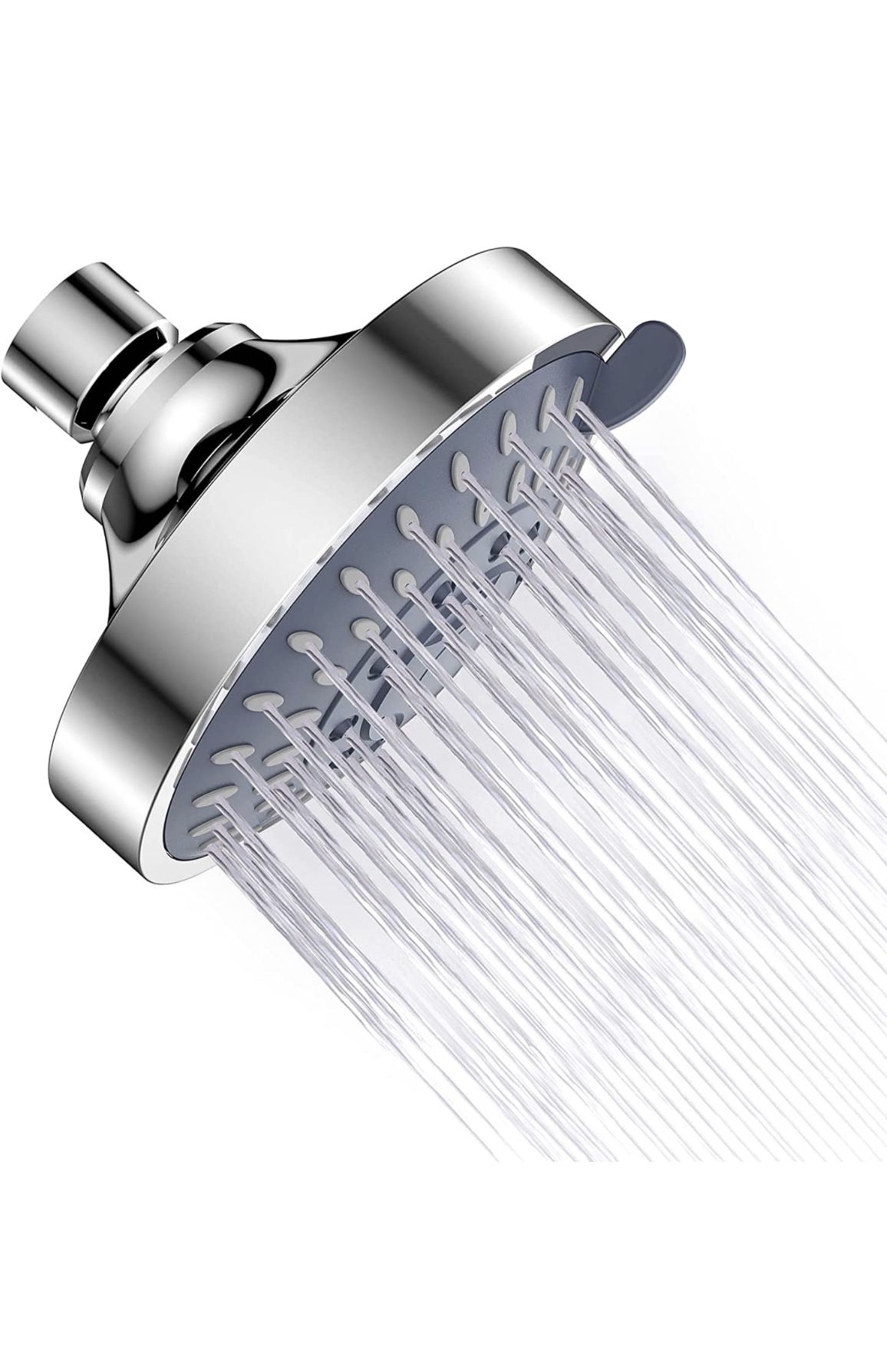 Rain Fixed Shower Head, High Pressure Shower Heads with 360° Adjustable Metal Swivel Ball Joint