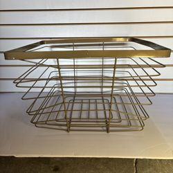 2 Gold Metal Baskets