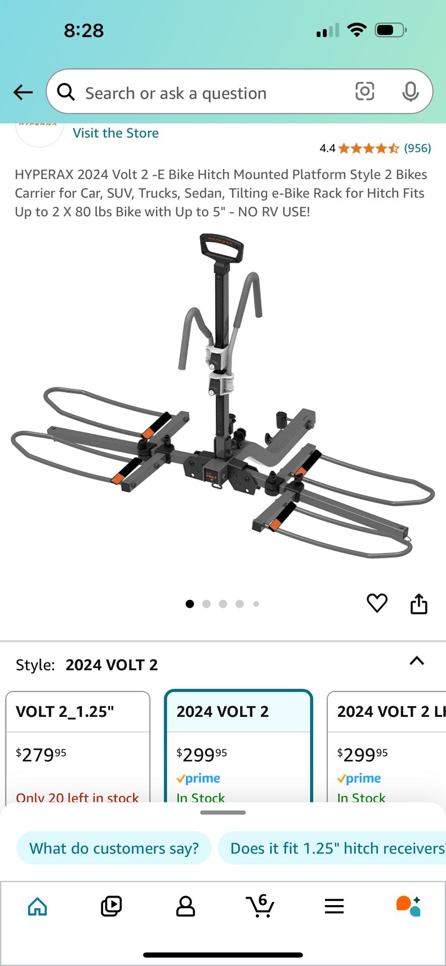 Hyperrax Volt 2 E bike rack