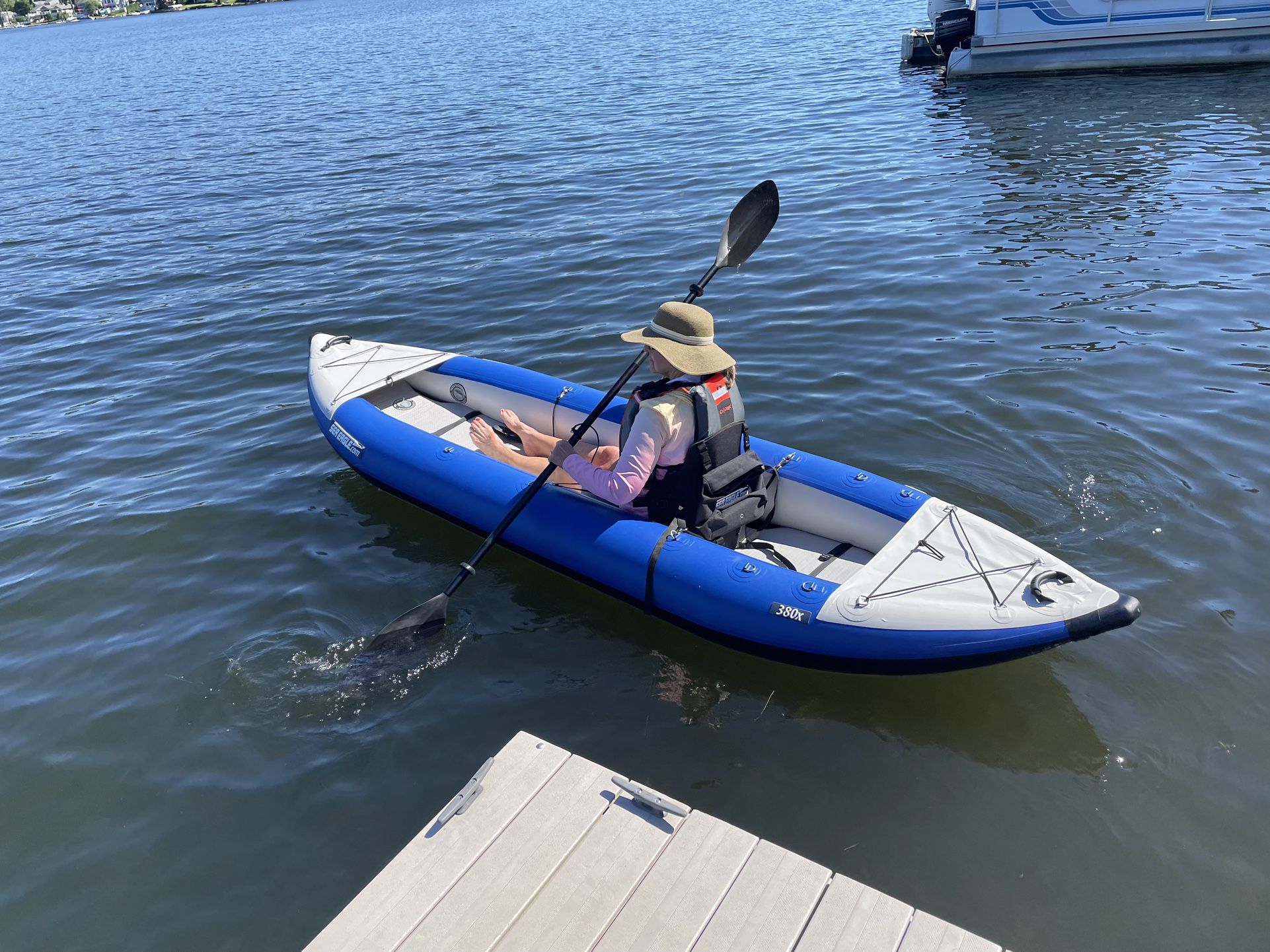 KAYAK Sea Eagle Pro Kayak 380x Package - Inflatable Kayak - Used Only Once - High Quality Kayak