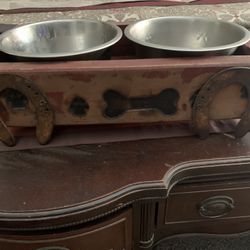 Dog Bowls / Custom Wood Horse Shoes