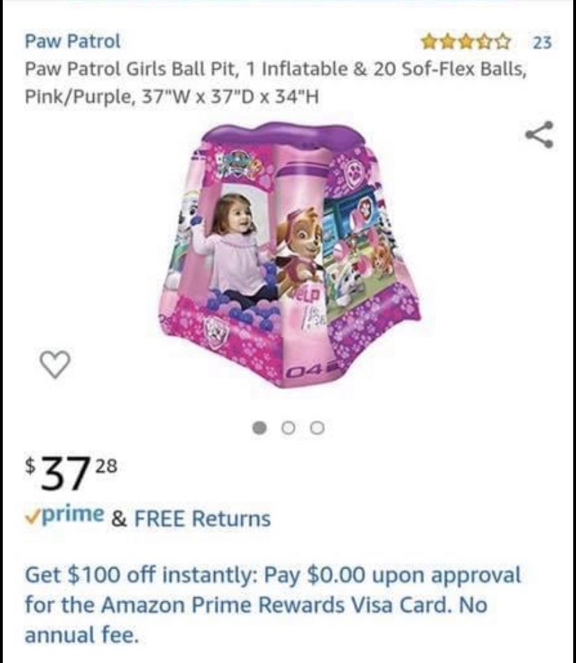 Paw patrol ball pit with balls