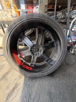 26” Black 8-Lug Wheels (Set of 4)